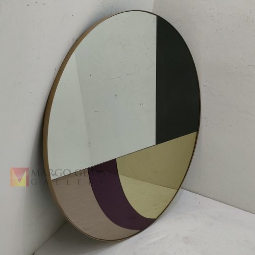 Round Wall Mirror – Elegant decorative mirror mirror premium quality glass with ornate frame handcrafted in Indonesia