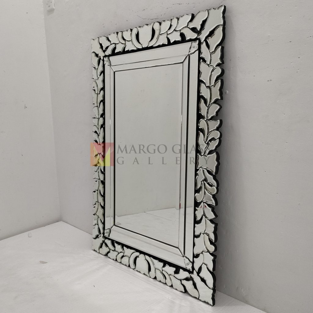 MG 080112 Full Lenght Mirror Rectangular Full crown Size 114 x 80 cm – Elegant decorative mirror mirror premium quality glass with ornate frame handcrafted in Indonesia