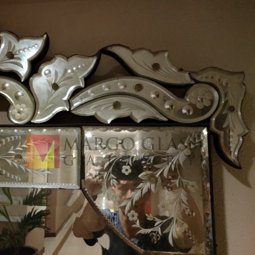 MG 080113 Horizontal wall Mirror 120 x 90 cm – Classic decorative mirror mirror premium quality glass with ornate frame handcrafted in Indonesia