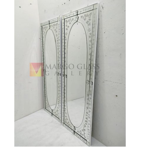 Rectangle Venetian Wall Mirror – Premium venetian mirror hand-etched glass with ornate frame handcrafted in Indonesia