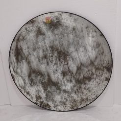Round antique mirror