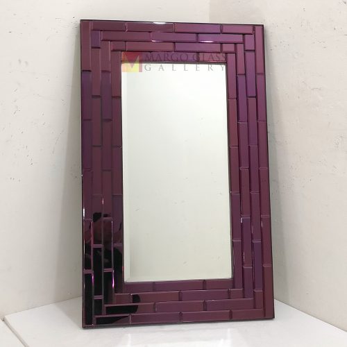 Modern Wall Mirror List Purple MG 004819