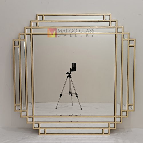 Beaded Gold Wall Mirror MG 004822
