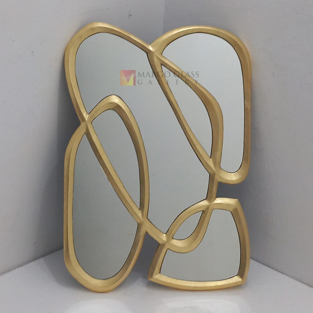 Gold Beded Mirror Frame Gold – Premium decorative mirror mirror premium quality glass with ornate frame handcrafted in Indonesia