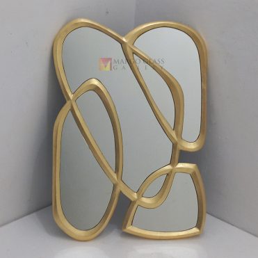 Gold Beded Mirror Frame Gold