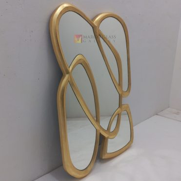 Gold Beded Mirror Frame Gold