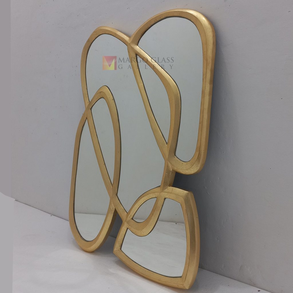 Gold Beded Mirror Frame Gold – Classic decorative mirror mirror premium quality glass with ornate frame handcrafted in Indonesia
