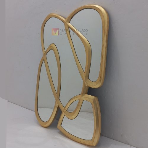 Gold Beded Mirror Frame Gold – Classic decorative mirror mirror premium quality glass with ornate frame handcrafted in Indonesia