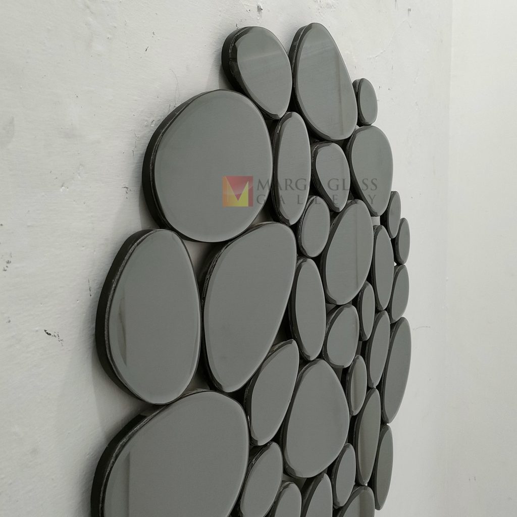 Round Wall Mirror Stone Grey – Premium decorative mirror mirror premium quality glass with ornate frame handcrafted in Indonesia