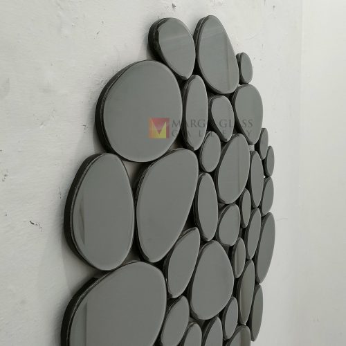 Round Wall Mirror Stone Grey – Premium decorative mirror mirror premium quality glass with ornate frame handcrafted in Indonesia