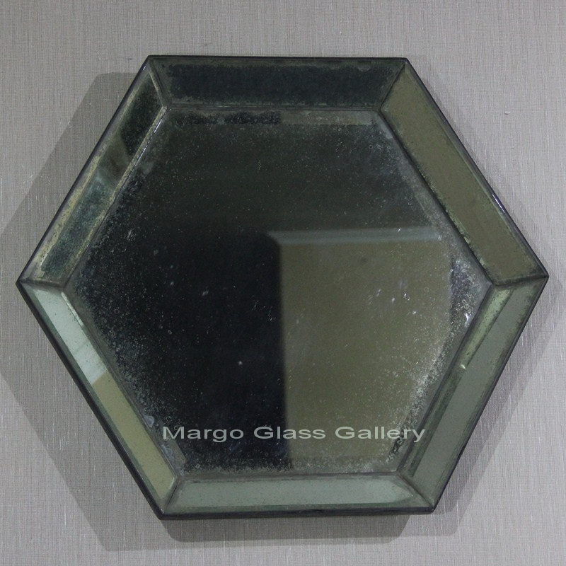 Octagonal Tray Antique Mirror