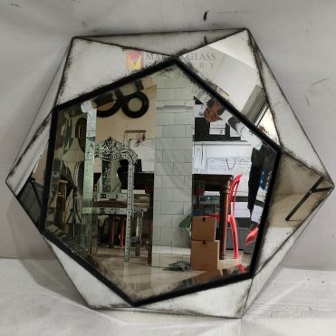 Antique Octagonal 3D Wall Mirror