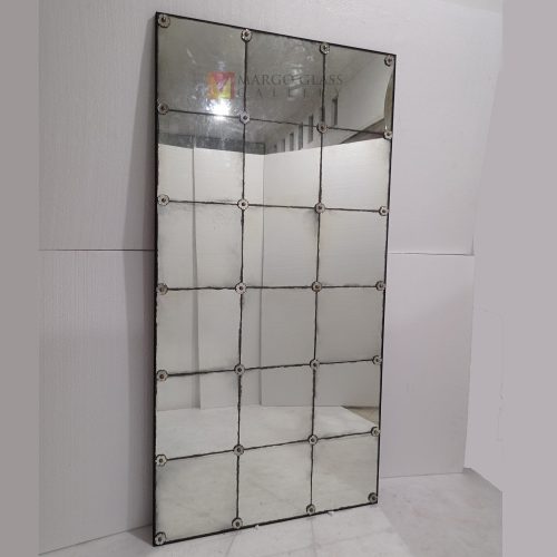 Antique Mirror Panel Large – Elegant antique mirror antique glass with gold frame handcrafted in Indonesia