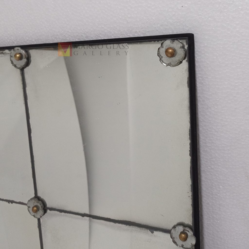 Antique Mirror Panel Large – Artisan antique mirror antique glass with gold frame handcrafted in Indonesia