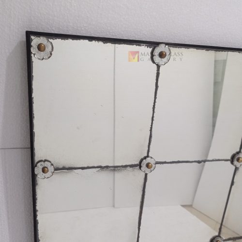 Risma Antique Mirror Panel – Artisan antique mirror antique glass with gold frame handcrafted in Indonesia