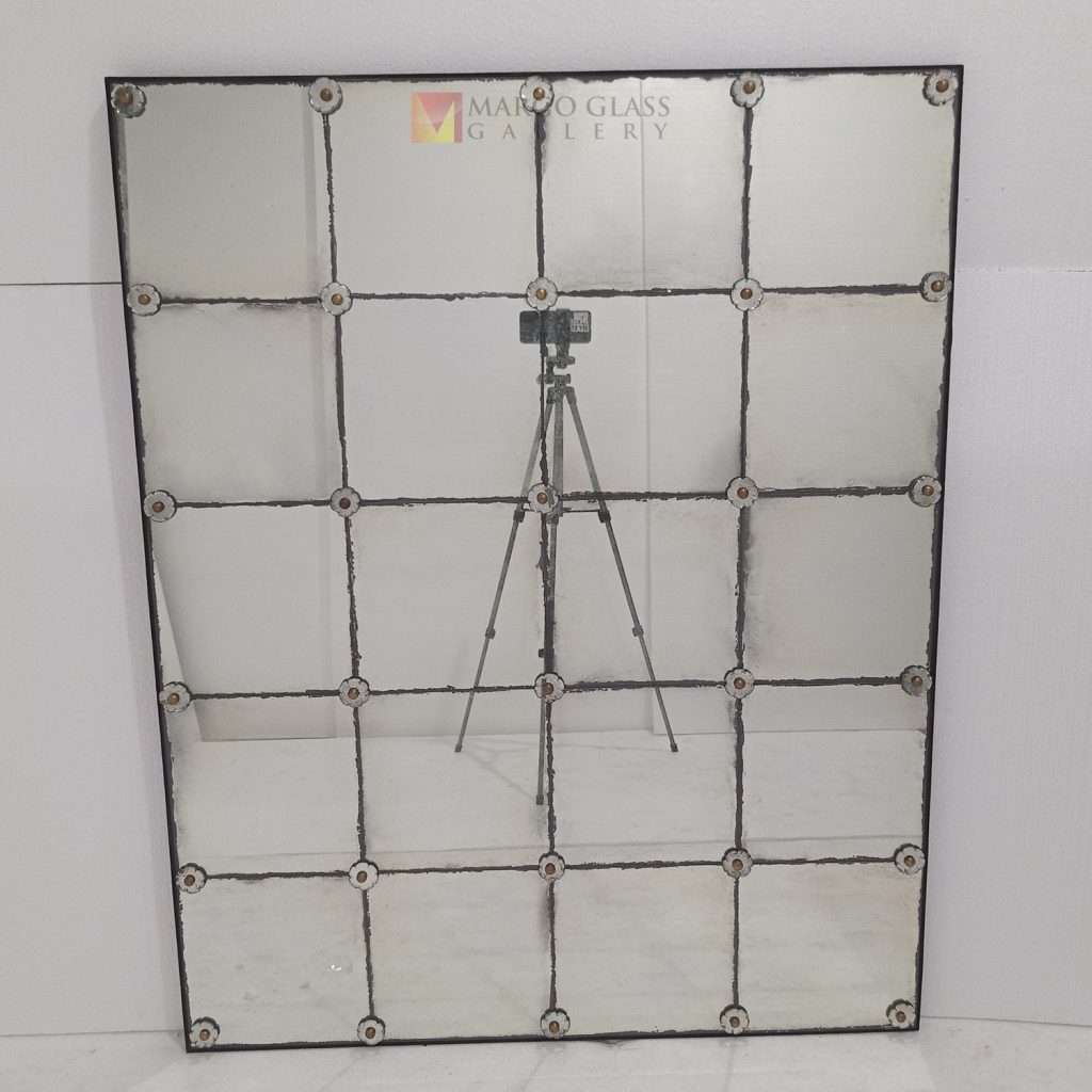 Risma Antique Mirror Panel – Premium antique mirror antique glass with gold frame handcrafted in Indonesia