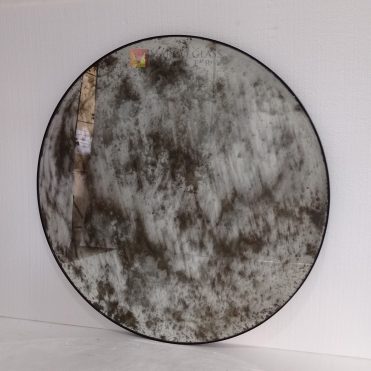 Round antique mirror