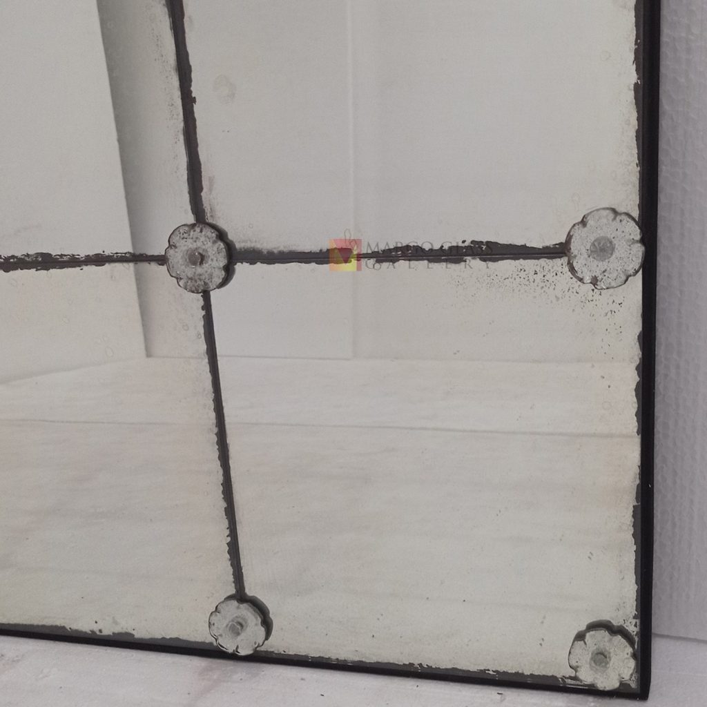 Mosaik Antique Mirror Panel – Artisan antique mirror antique glass with gold frame handcrafted in Indonesia