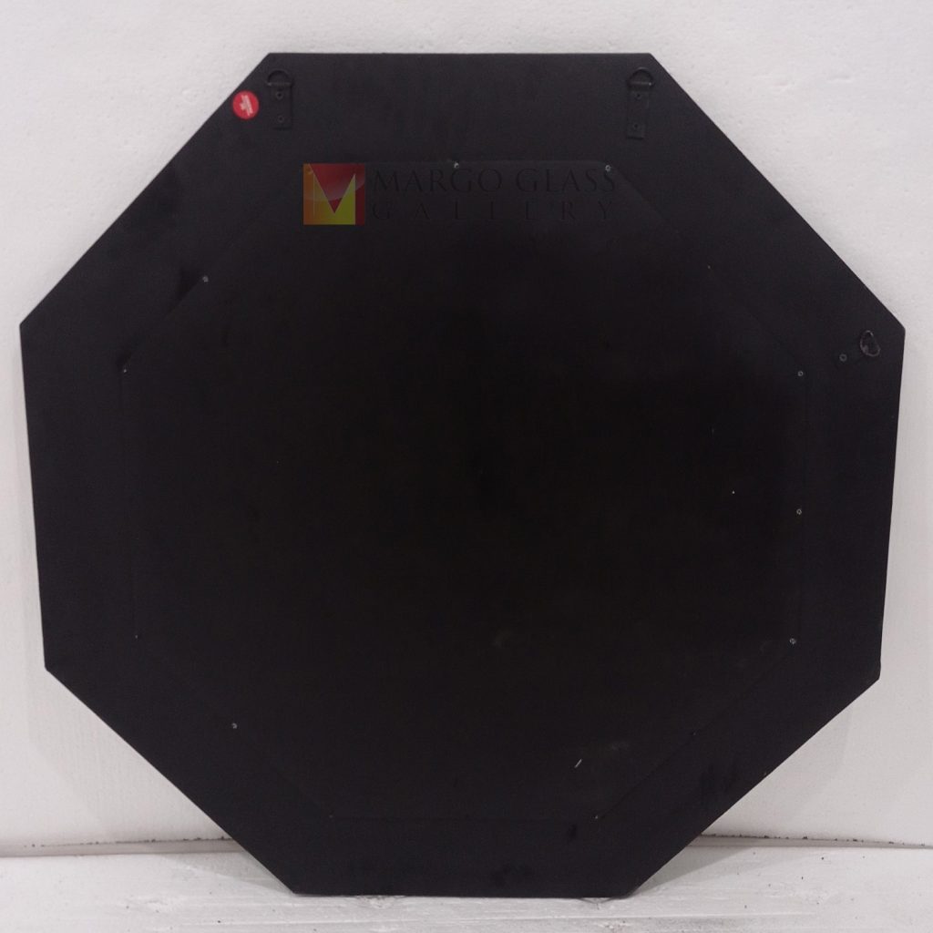 Octagonal Antique Wall Mirror – Handcrafted antique octagonal mirror antique glass with silver frame handcrafted in Indonesia