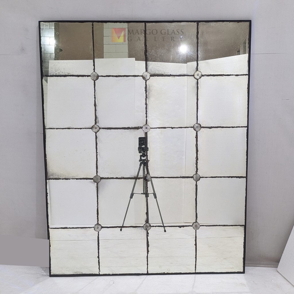 Antique Mirror Mozaik – Handcrafted antique mirror antique glass with gold frame handcrafted in Indonesia
