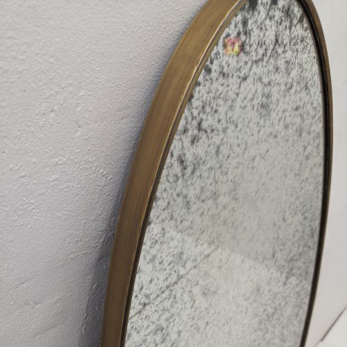 Oval Mirror Antique – Elegant antique mirror antique glass with gold frame handcrafted in Indonesia