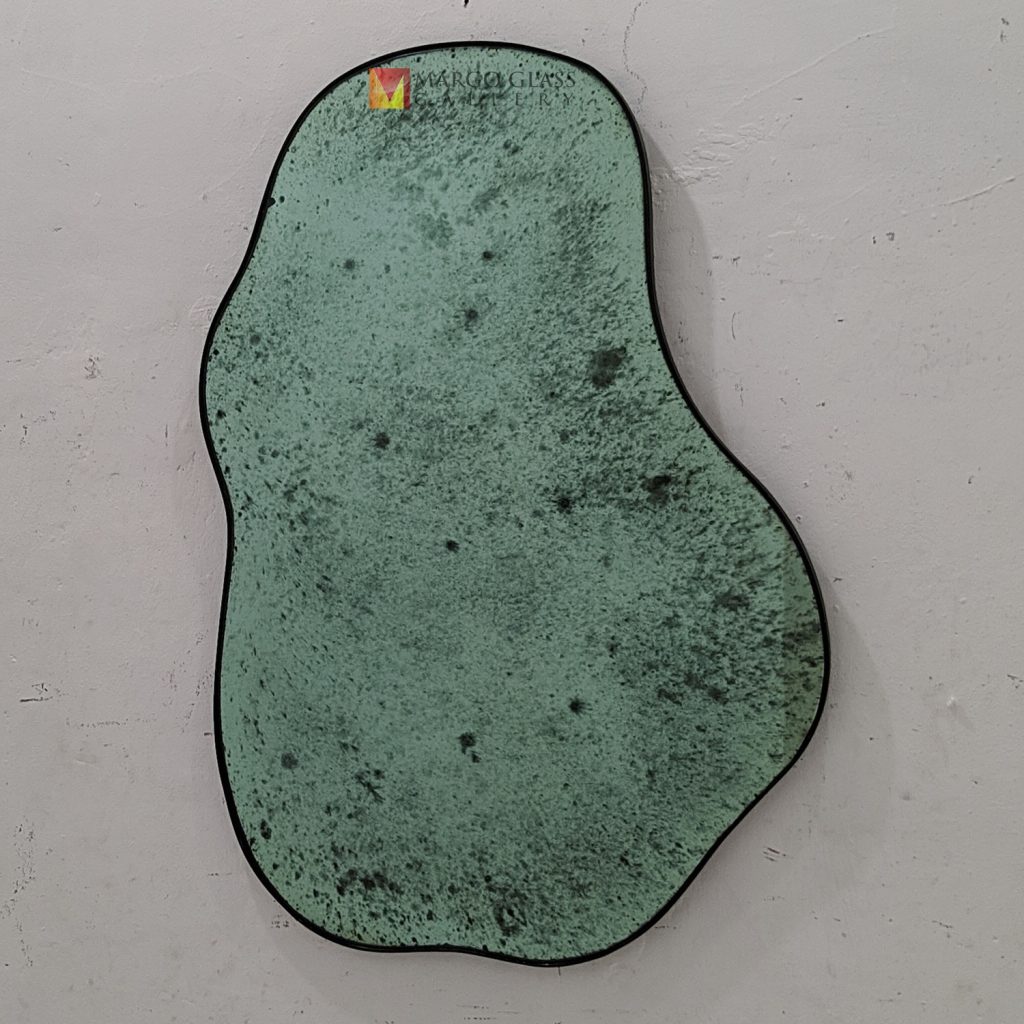 Wall Mirror Contemporer Green – Elegant decorative mirror mirror premium quality glass with ornate frame handcrafted in Indonesia