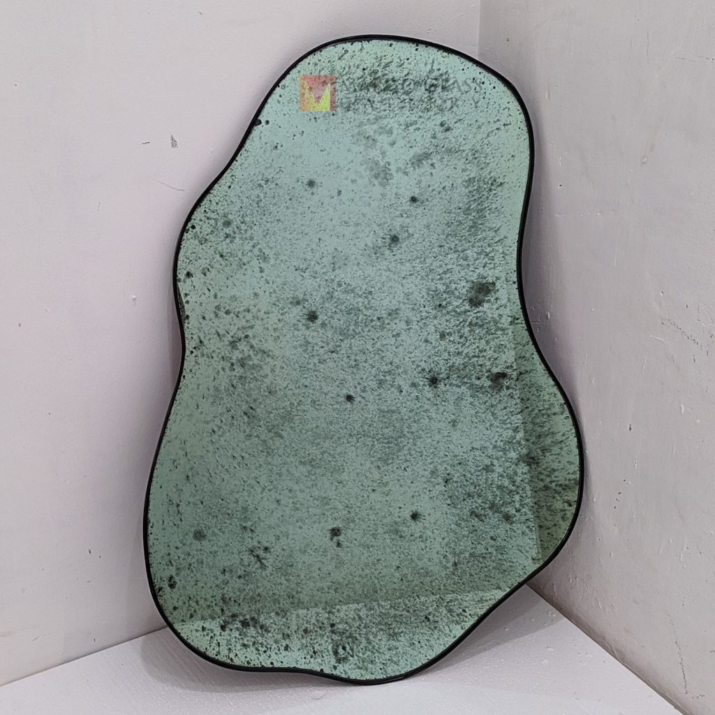 Wall Mirror Contemporer Green – Artisan decorative mirror mirror premium quality glass with ornate frame handcrafted in Indonesia