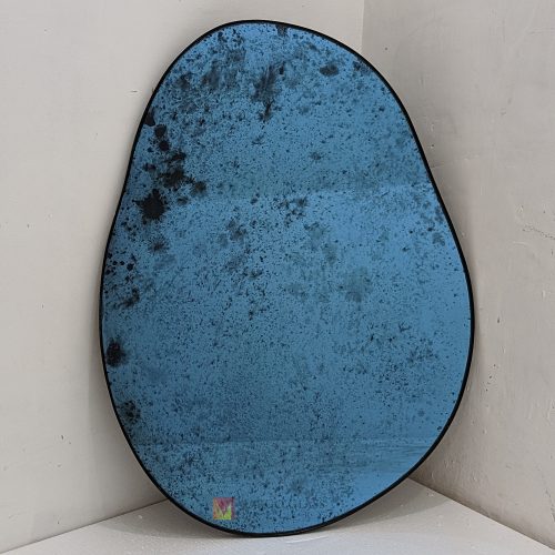 Contemporary Blue Antique Wall Mirror MG 014476