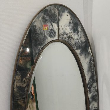 Long Oval Antique Mirror