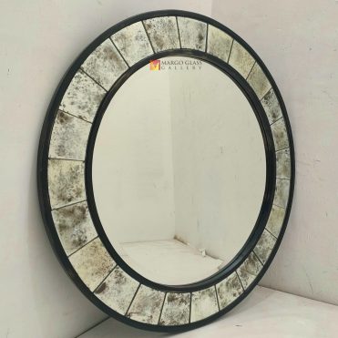 Round bevel antique mirror