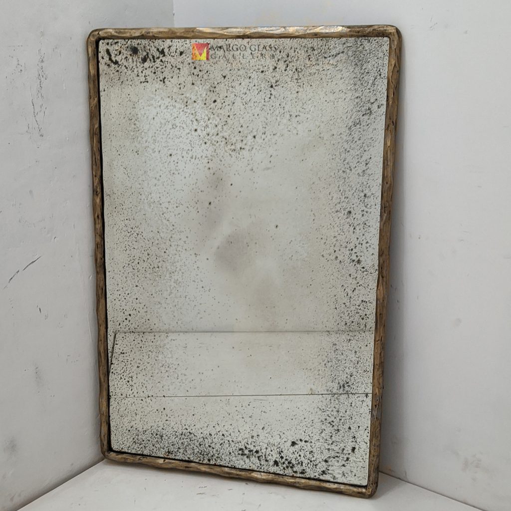 Antique Mirror Rectangular Premium Handmade Indonesia – Handcrafted antique mirror antique glass with gold frame handcrafted in Indonesia