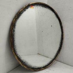 Antique Round Mirror Beaded