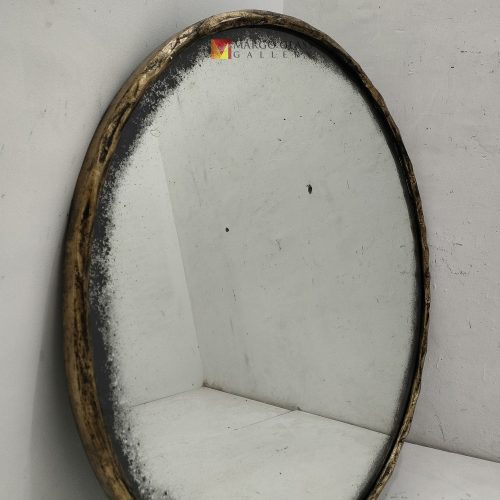 Antique Round Mirror Beaded Luxury Handmade Indonesia – Artisan antique beaded mirror antique glass with beaded silver frame handcrafted in Indonesia