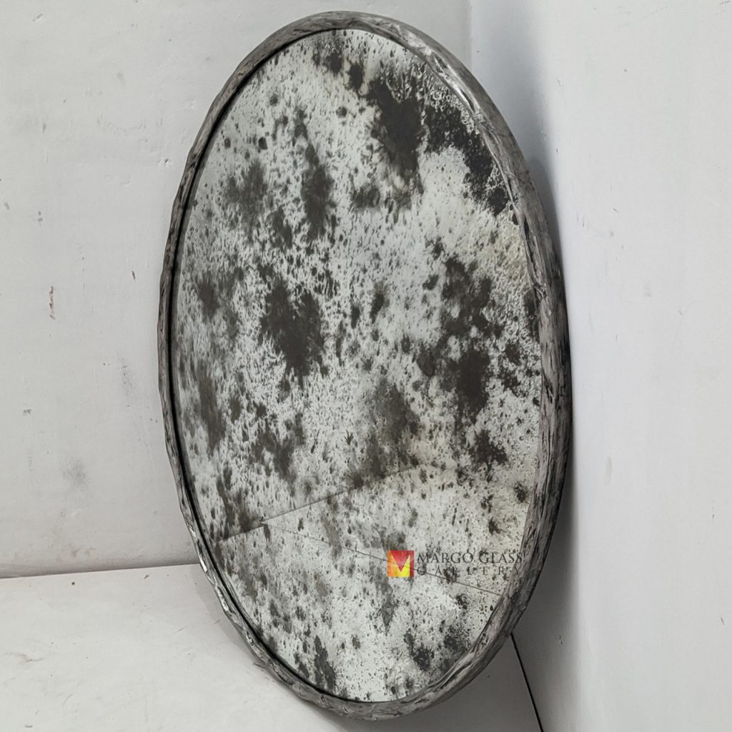 Antique Round Mirror Elegant Handmade Indonesia – Luxury antique mirror antique glass with gold frame handcrafted in Indonesia
