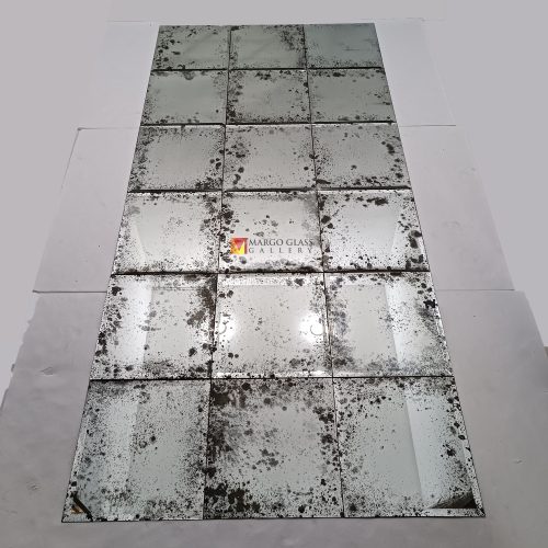 Antique Smoked Mirror Panel Premium Handmade Indonesia – Handcrafted antique mirror antique glass with gold frame handcrafted in Indonesia