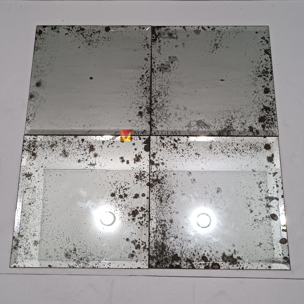 Antique Smoked Mirror Panel Classic Handmade Indonesia – Premium antique mirror antique glass with gold frame handcrafted in Indonesia