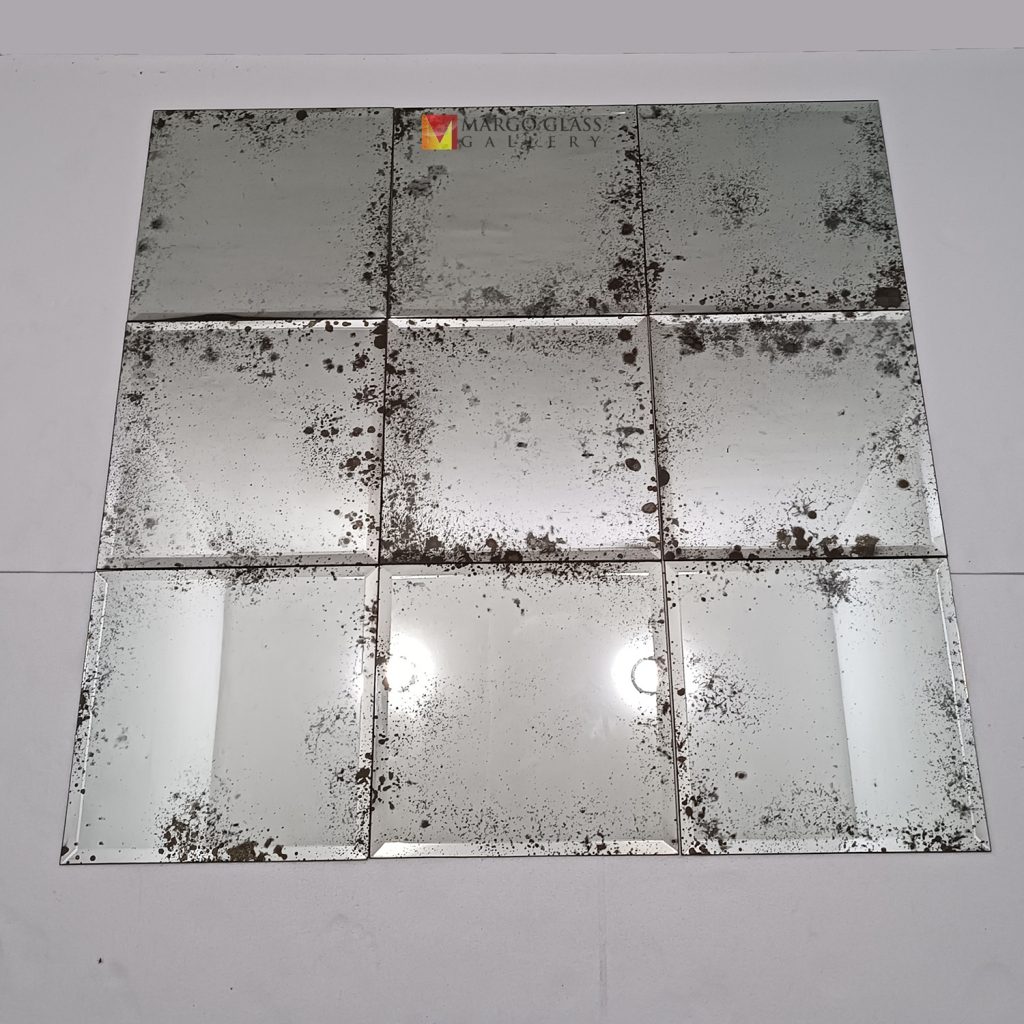 Antique Smoked Mirror Panel Handcrafted Handmade Indonesia – Classic antique mirror antique glass with gold frame handcrafted in Indonesia