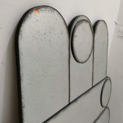 Antique Pill Wall Mirror Classic Handmade Indonesia – Premium antique mirror antique glass with gold frame handcrafted in Indonesia