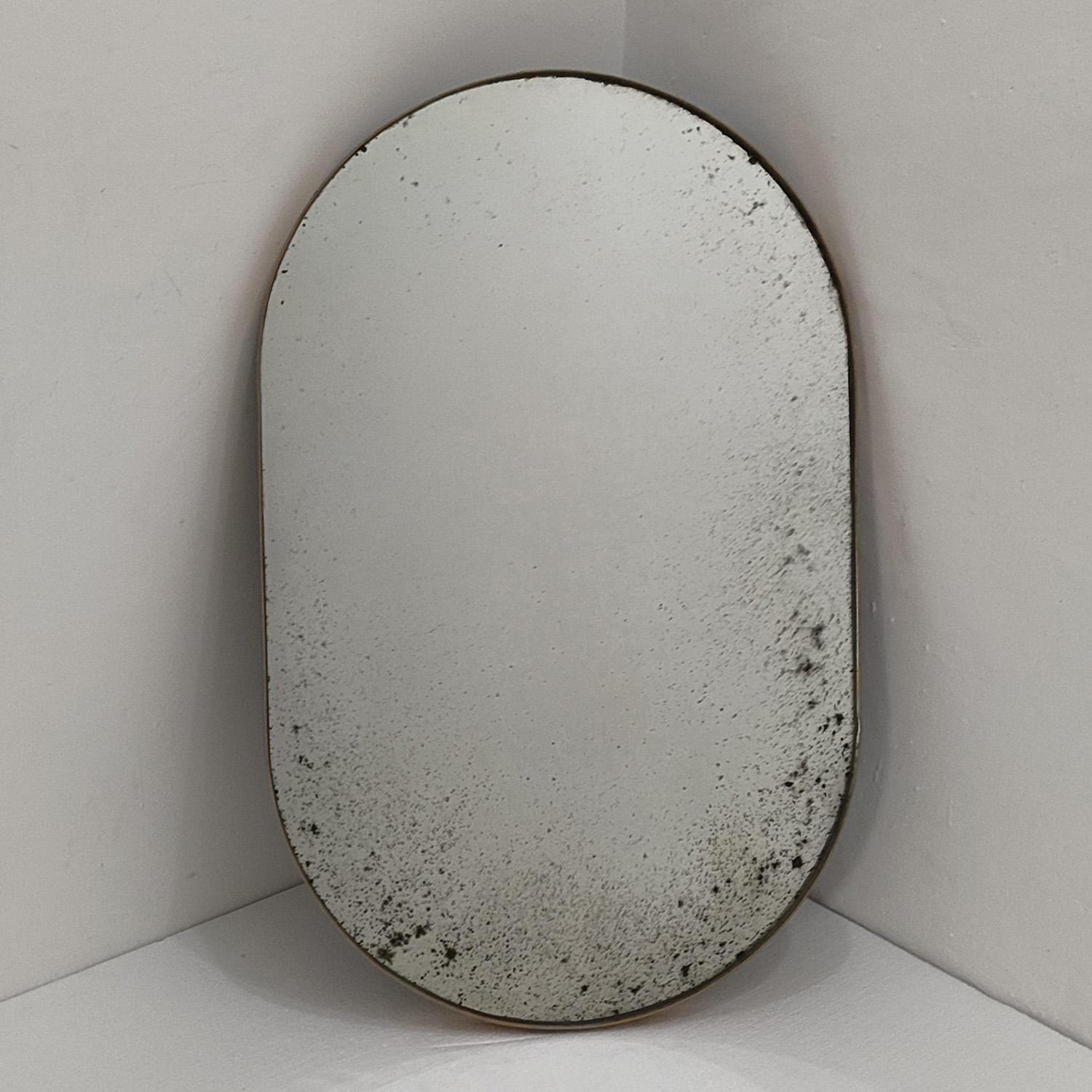 Large Antique Oval Wall Mirror