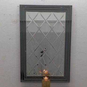 Bevel Wall Mirror Gray Frame