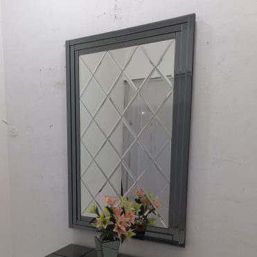 Bevel Wall Mirror Gray Frame