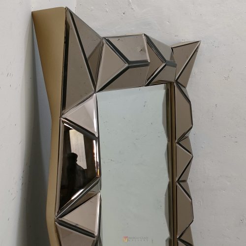 Recta 3D Wall Mirror Brown – Artisan decorative mirror mirror premium quality glass with ornate frame handcrafted in Indonesia