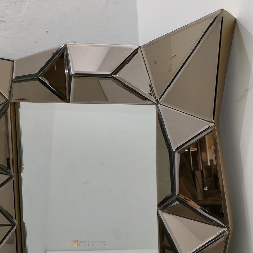 Recta 3D Wall Mirror Brown – Premium decorative mirror mirror premium quality glass with ornate frame handcrafted in Indonesia