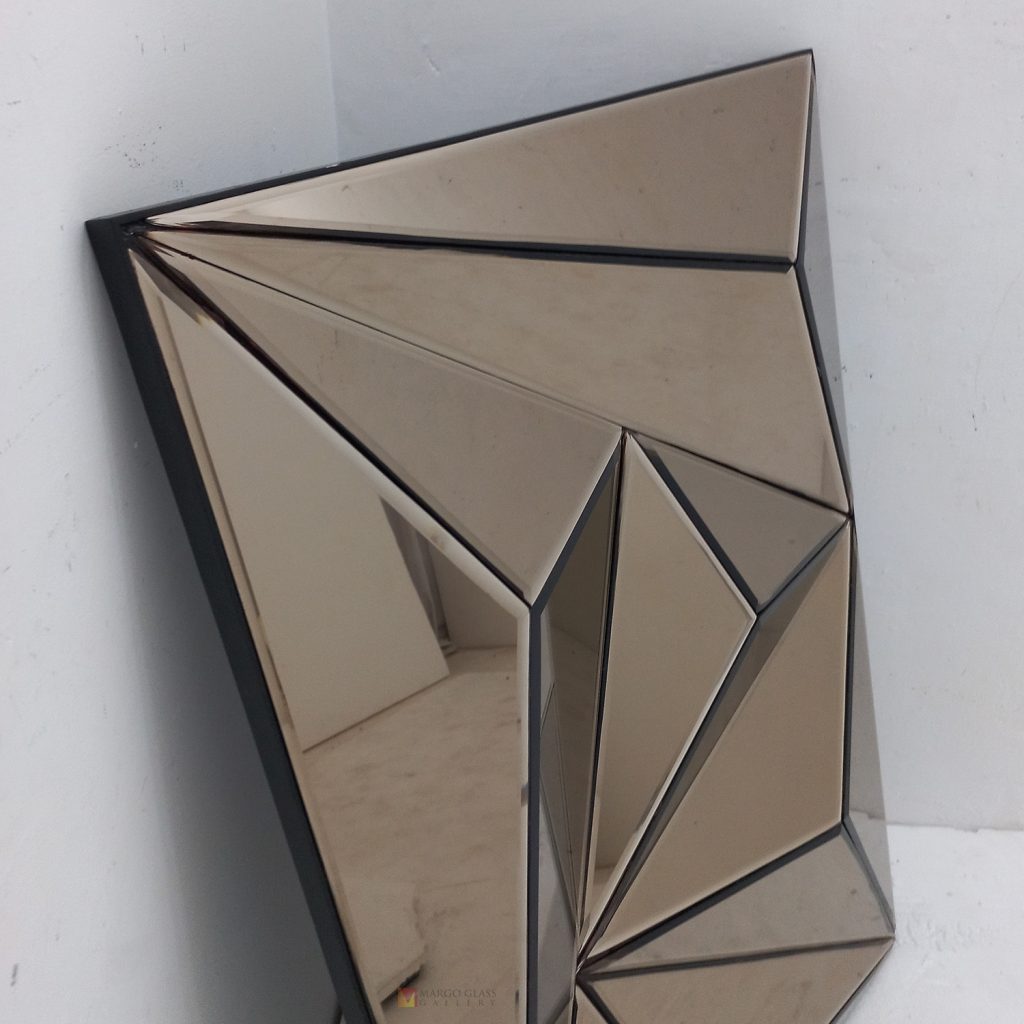 Modern Mirror Brown 3D Rectangle Elegant Handmade Indonesia – Elegant decorative mirror mirror premium quality glass with ornate frame handcrafted in Indonesia