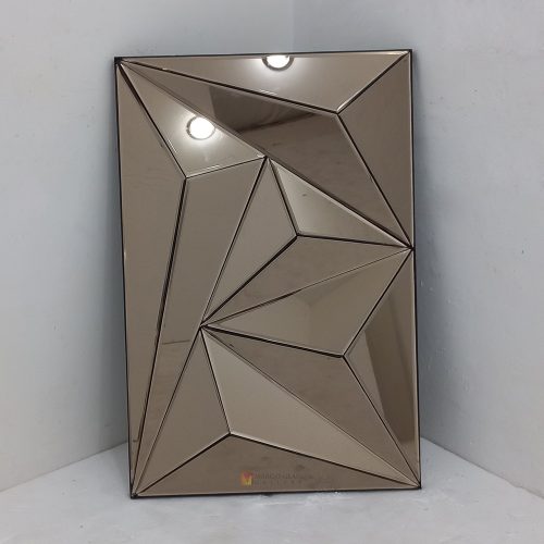 Modern Mirror Brown 3D Rectangle MG 004843