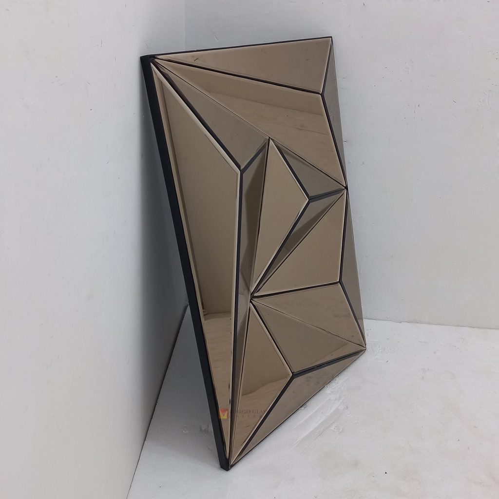 Modern Mirror Brown 3D Rectangle Handcrafted Handmade Indonesia – Handcrafted decorative mirror mirror premium quality glass with ornate frame handcrafted in Indonesia