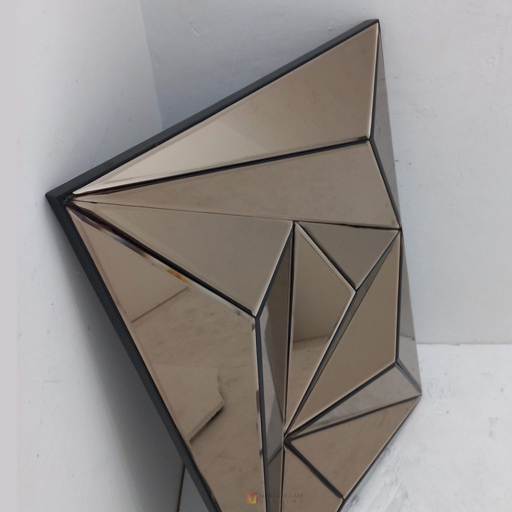 Modern Mirror Brown 3D Rectangle Luxury Handmade Indonesia – Luxury decorative mirror mirror premium quality glass with ornate frame handcrafted in Indonesia