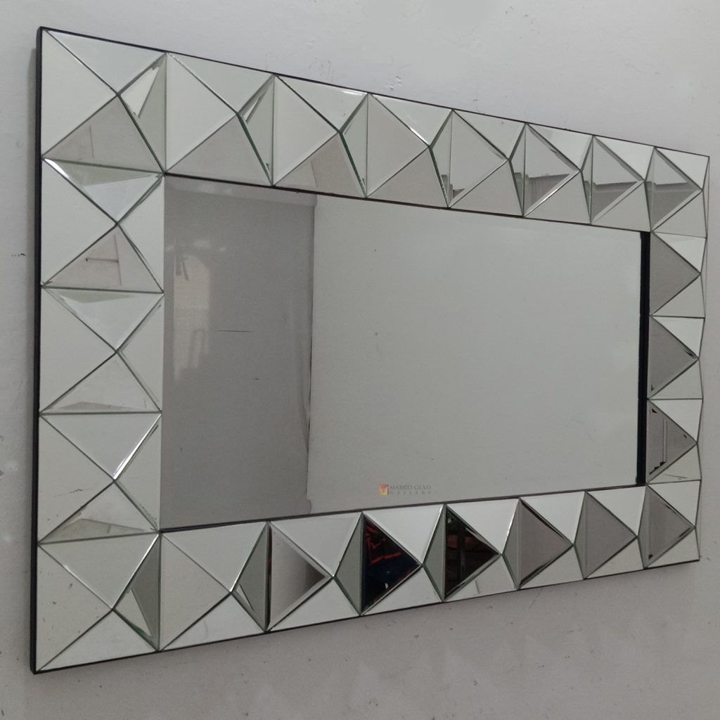 MG 004852 Rectangle Wall Mirror Diamind 3D 144 x 90 cm Artisan Handmade Indonesia – Artisan decorative mirror mirror premium quality glass with ornate frame handcrafted in Indonesia