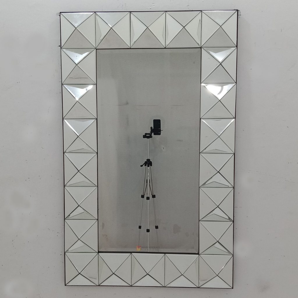Rectangle Wall Mirror Diamond 3D Luxury Handmade Indonesia – Luxury decorative mirror mirror premium quality glass with ornate frame handcrafted in Indonesia