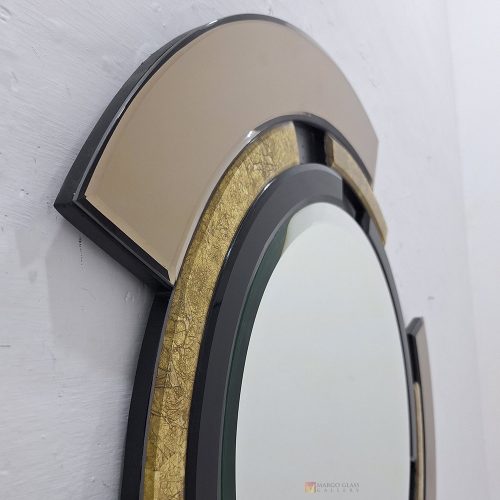 Round Wall Mirror Satellite Artisan Handmade Indonesia – Luxury decorative mirror mirror premium quality glass with ornate frame handcrafted in Indonesia